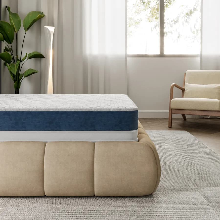 Materasso una piazza e mezza a molle climatizzato 120x200 cm con Memory System e rivestimento Ice sfoderabile h 26 cm - Clima Sleep Bounce
