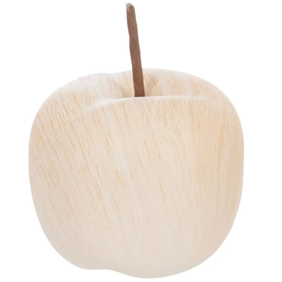 Mela decorativa 8h cm in ceramica effetto legno - Palame