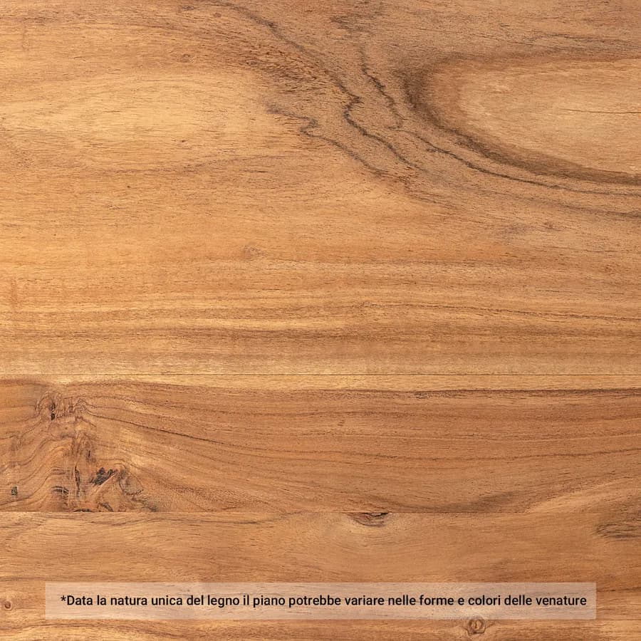 Mensola 180x50 cm in legno di acacia - Freia Stone