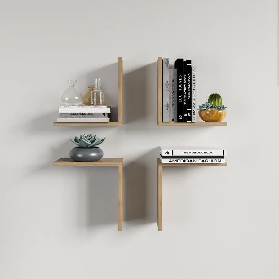 Mensola 30x16 cm in legno rovere - Tetris