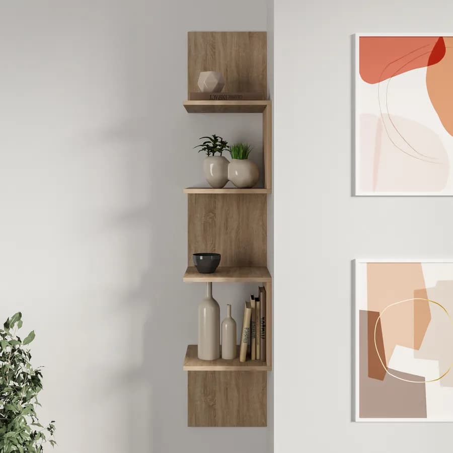 Mensola 30x30 cm in legno rovere - Tetris