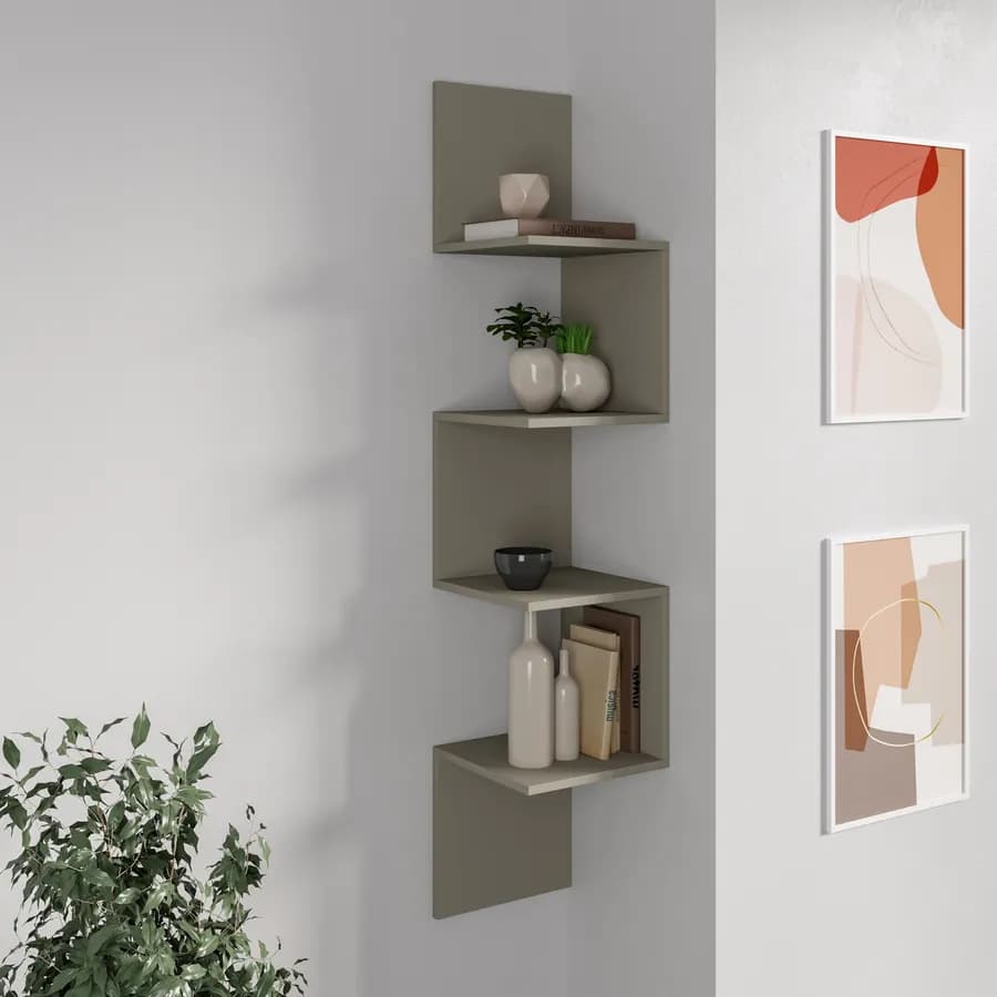 Mensola 30x30 cm in legno tortora - Tetris