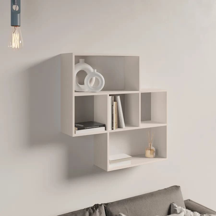 Mensola 85x20 cm in legno cashmere - Kantiko