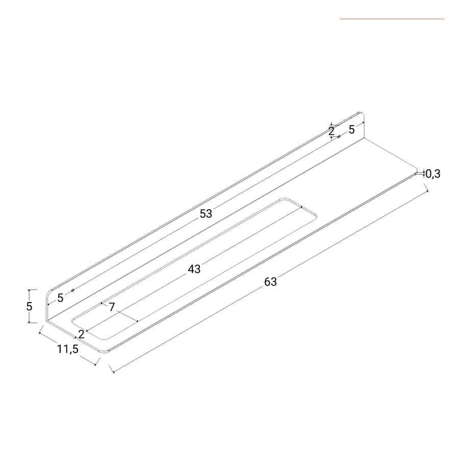 Mensola bagno con portasalviette 63 cm in alluminio nero - Arya