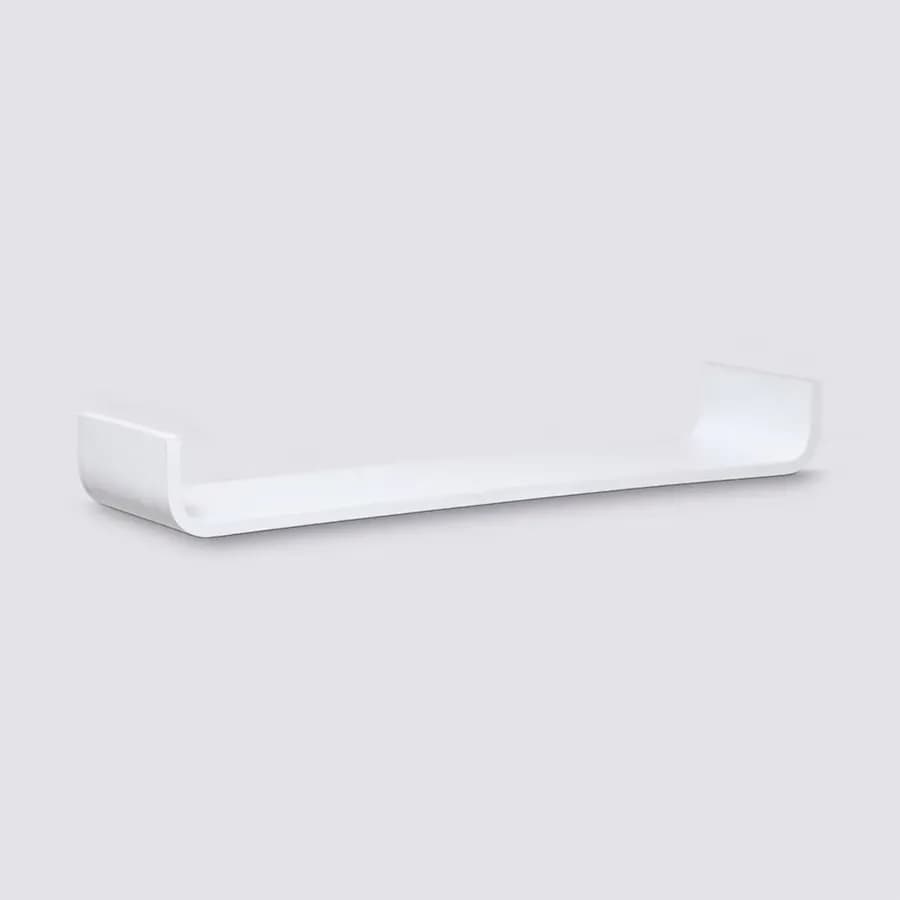 Mensola a muro 80 cm bianco con estremità arrotondate - Brasilia