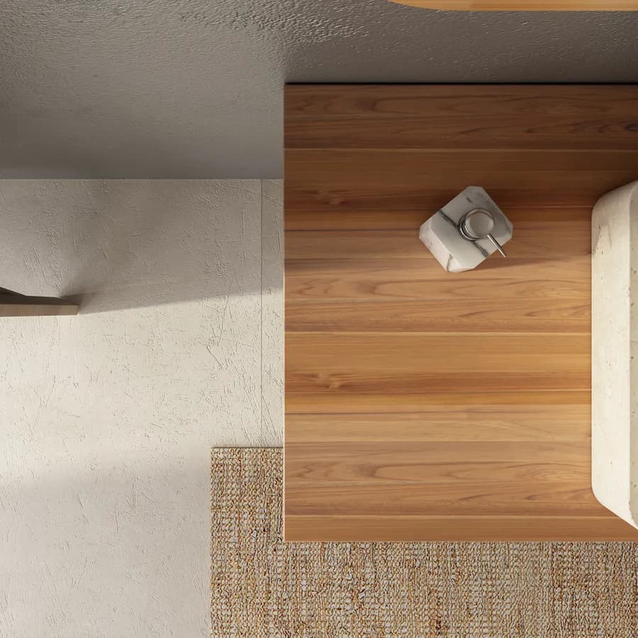 Mensola portalavabo sospesa 120 cm in legno teak - Arca