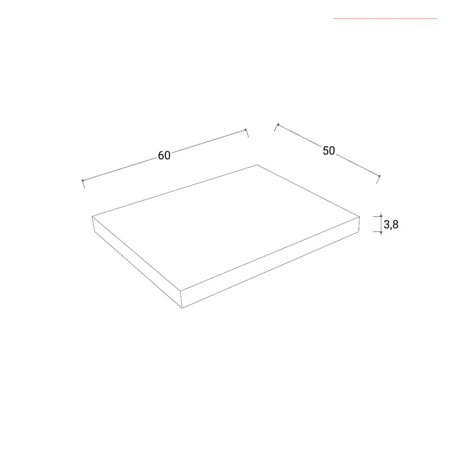 Mensola portalavabo sospesa 60 cm in legno di mango - Mida