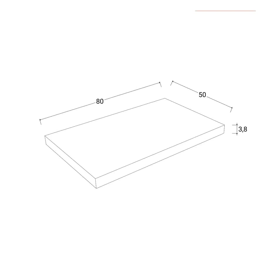 Mensola portalavabo sospesa 80 cm in legno di mango - Mida