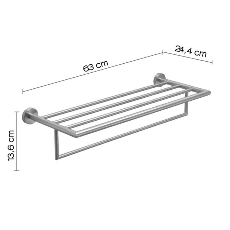 Mensola portasalviette in acciaio inox spazzolato - Project di Gedy
