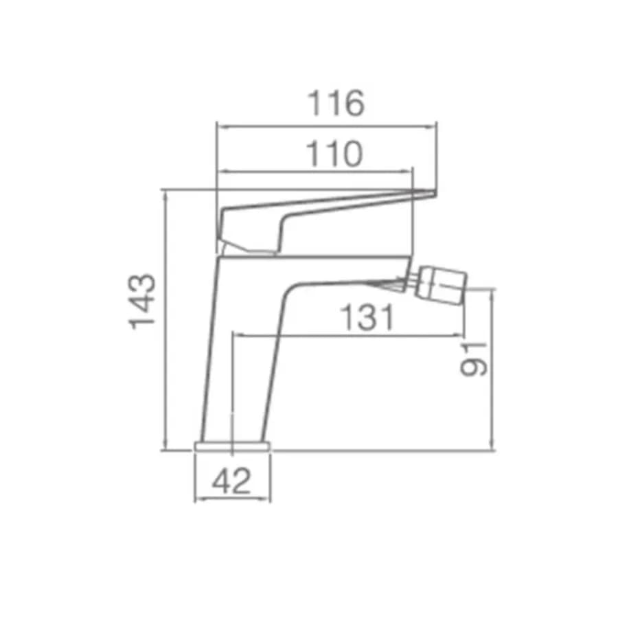 Miscelatore bidet cromato - Forg