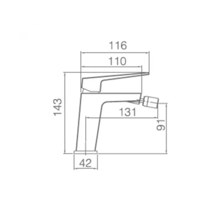 Miscelatore bidet oro spazzolato - Forg