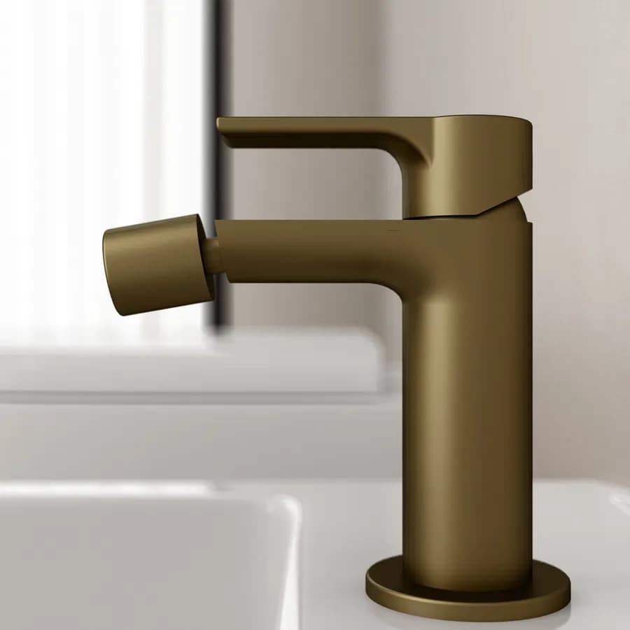 Miscelatore bidet senza scarico oro satinato - Coral