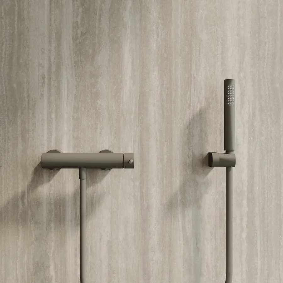 Miscelatore esterno doccia in ottone fango - Oasis