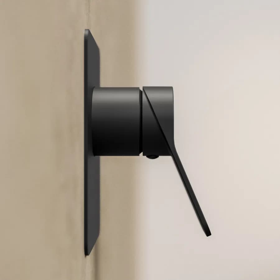 Miscelatore incasso doccia in ottone nero opaco – Wing