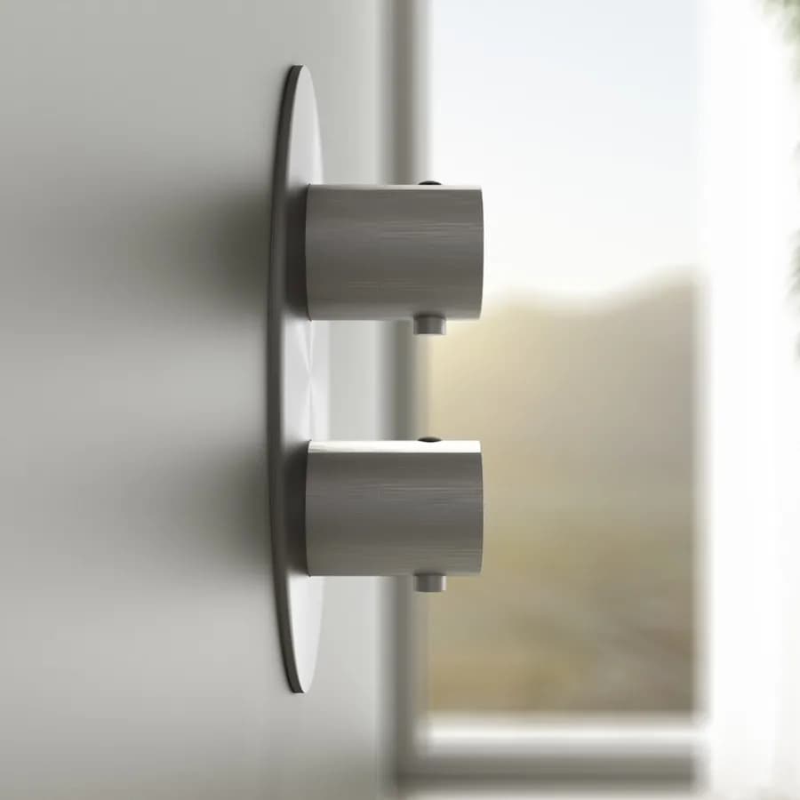 Miscelatore incasso doccia termostatico con deviatore in acciaio inox 316 satinato – Pure
