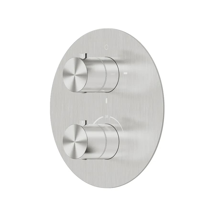 Miscelatore incasso doccia termostatico con deviatore in acciaio inox 316 satinato – Pure