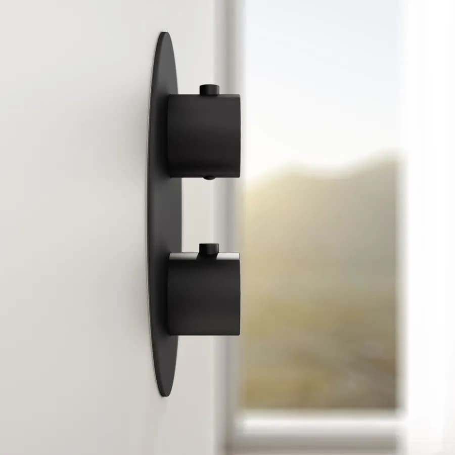 Miscelatore incasso doccia termostatico con deviatore nero opaco – Key
