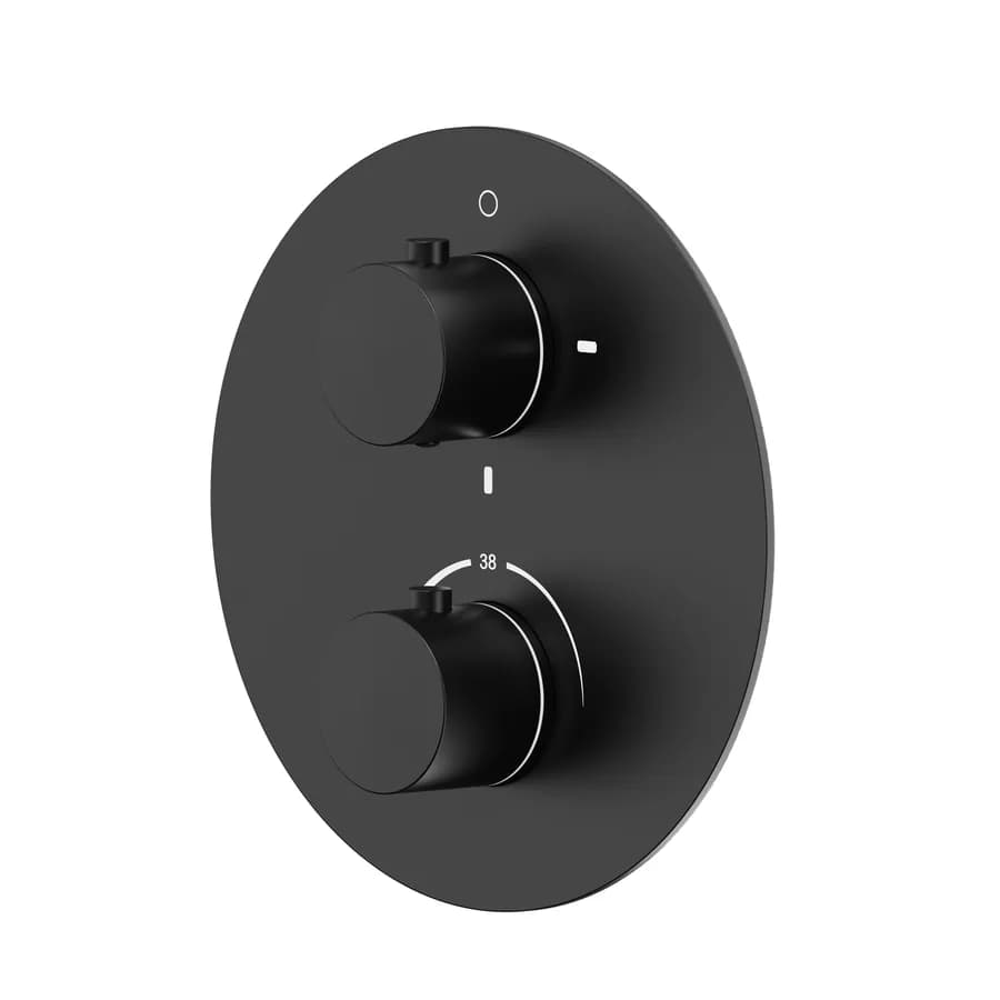 Miscelatore incasso doccia termostatico con deviatore nero opaco – Key