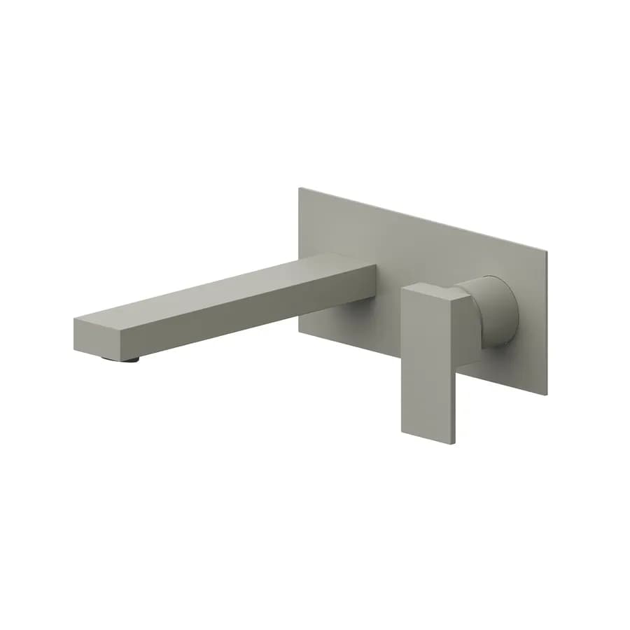 Miscelatore lavabo a muro canna 20 cm con piastra fango - Kyria