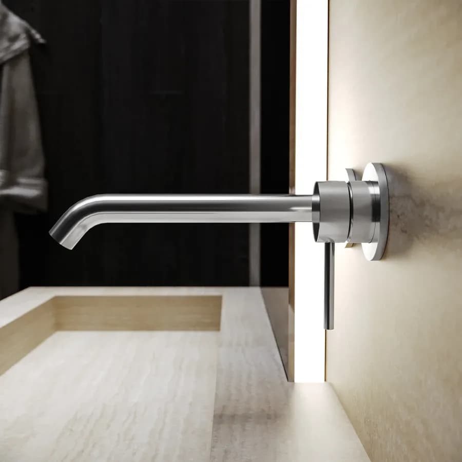 Miscelatore lavabo a muro canna 20 cm cromo– Ran