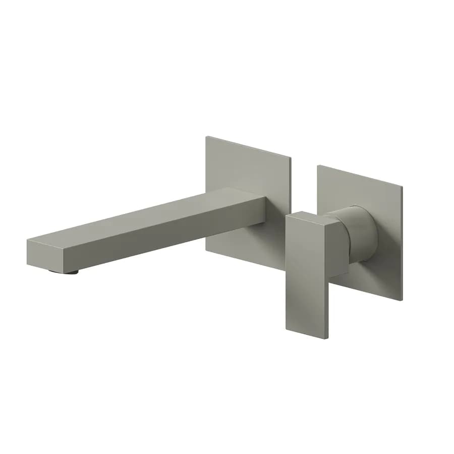 Miscelatore lavabo a muro canna 20 cm fango - Kyria