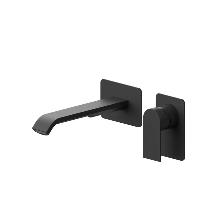 Miscelatore lavabo a muro canna 20 cm nero opaco – Iota