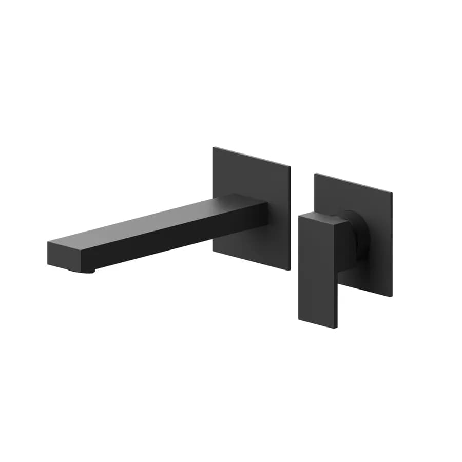 Miscelatore lavabo a muro canna 20 cm nero opaco – Kyria