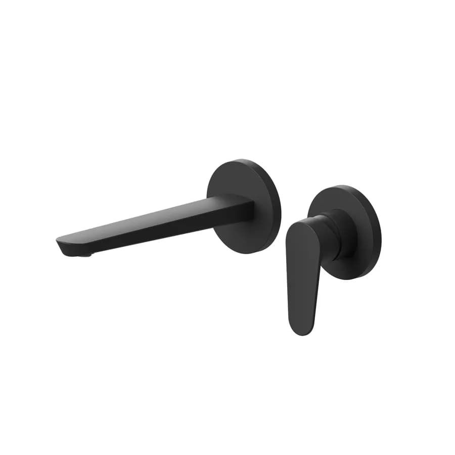 Miscelatore lavabo a muro canna 20 cm nero opaco – Lir