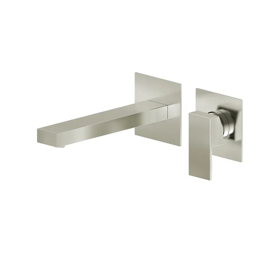 Miscelatore lavabo a muro canna 20 cm spazzolato – Kyria