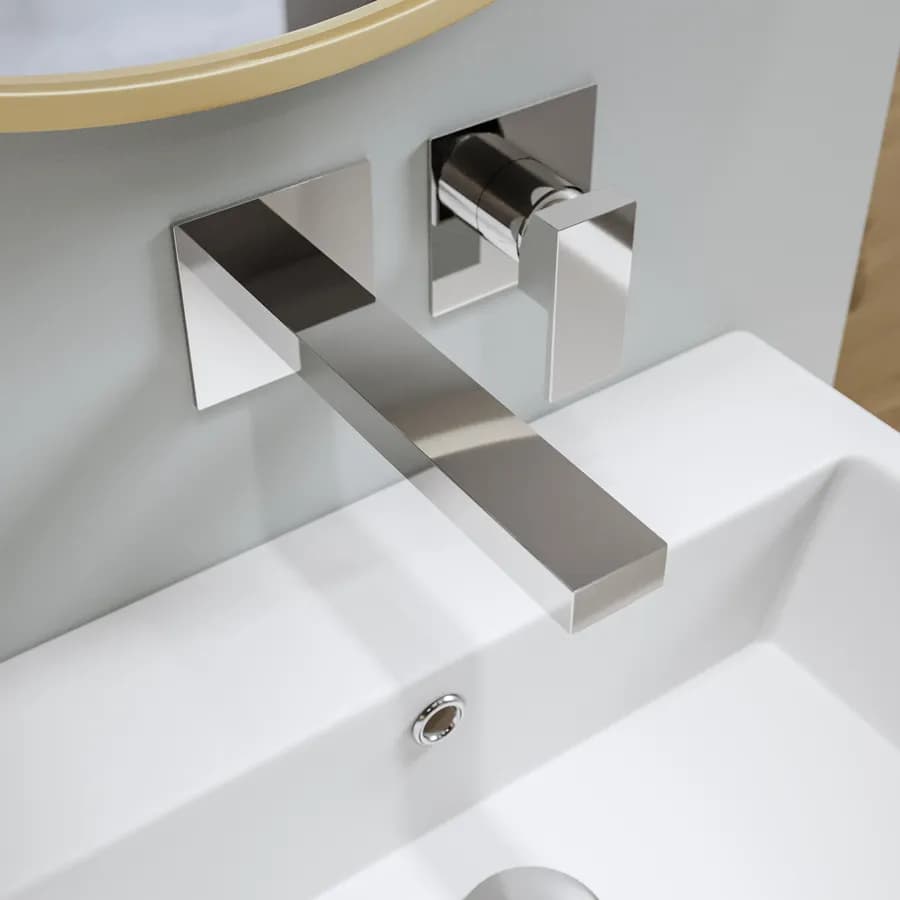 Miscelatore lavabo a muro canna 25 cm cromo– Kyria