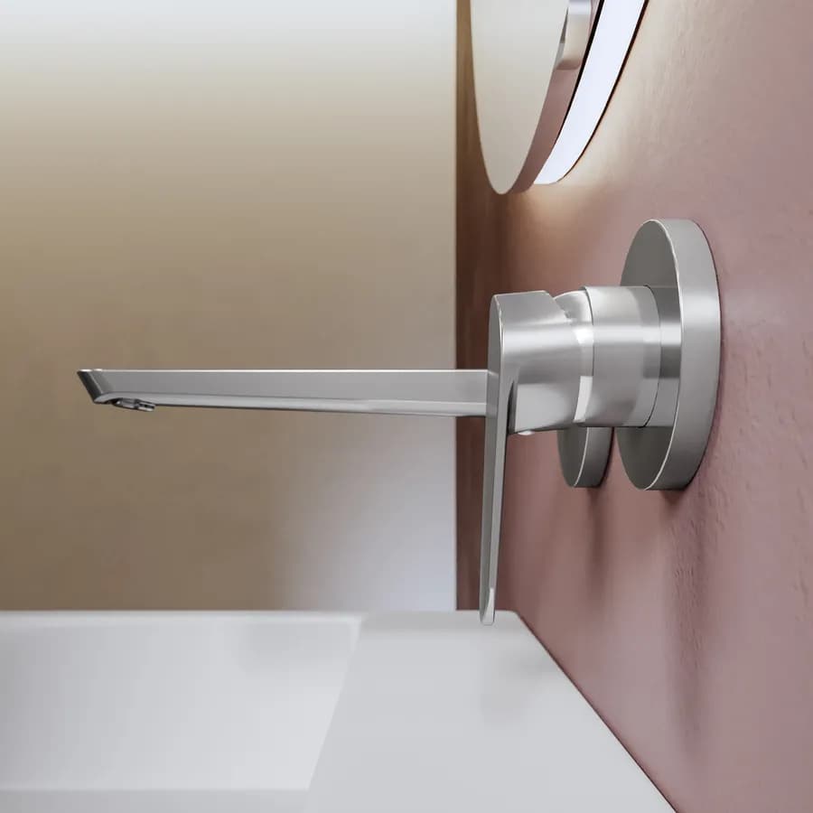 Miscelatore lavabo a muro canna 25 cm cromo– Lir
