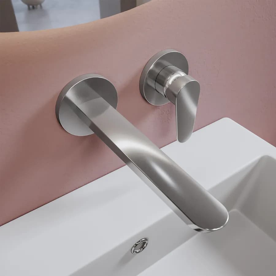 Miscelatore lavabo a muro canna 25 cm cromo– Lir
