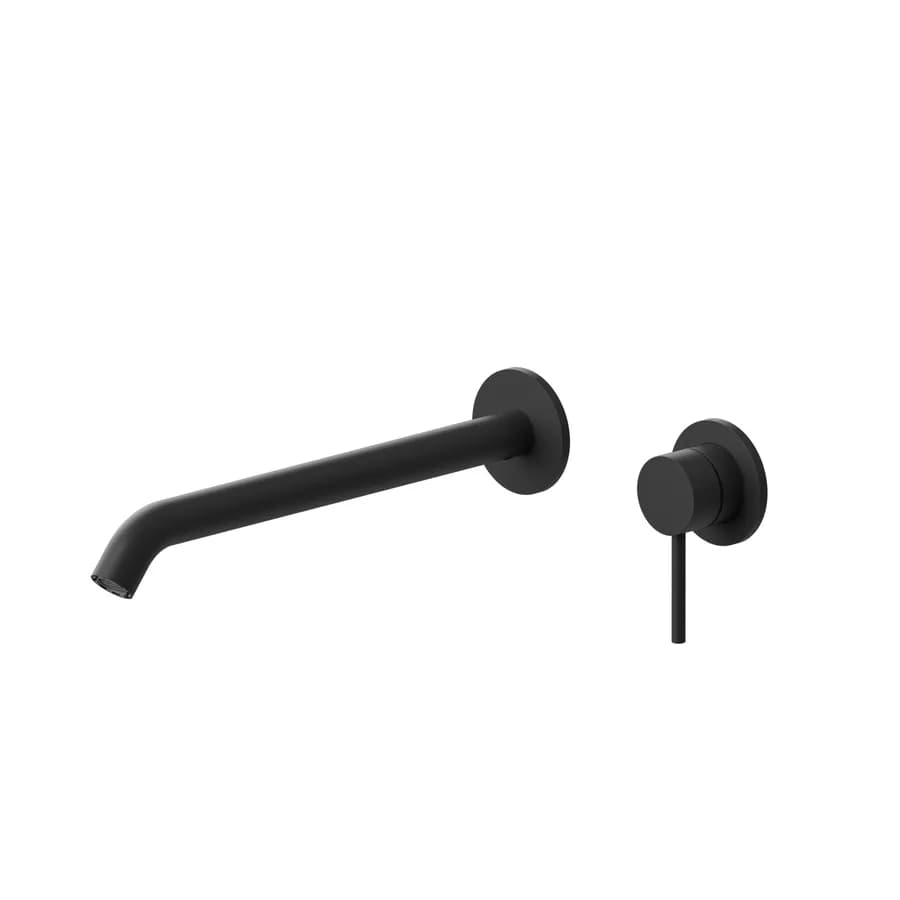 Miscelatore lavabo a muro canna 25 cm nero opaco – Ran