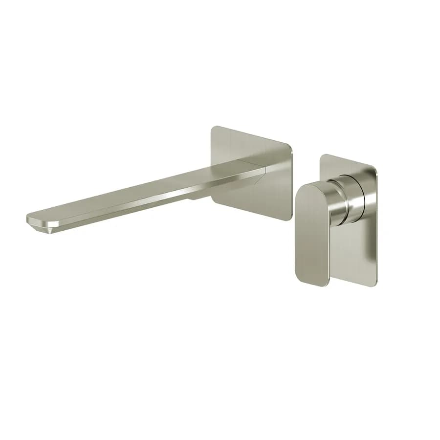 Miscelatore lavabo a muro canna 25 cm spazzolato – Fusion