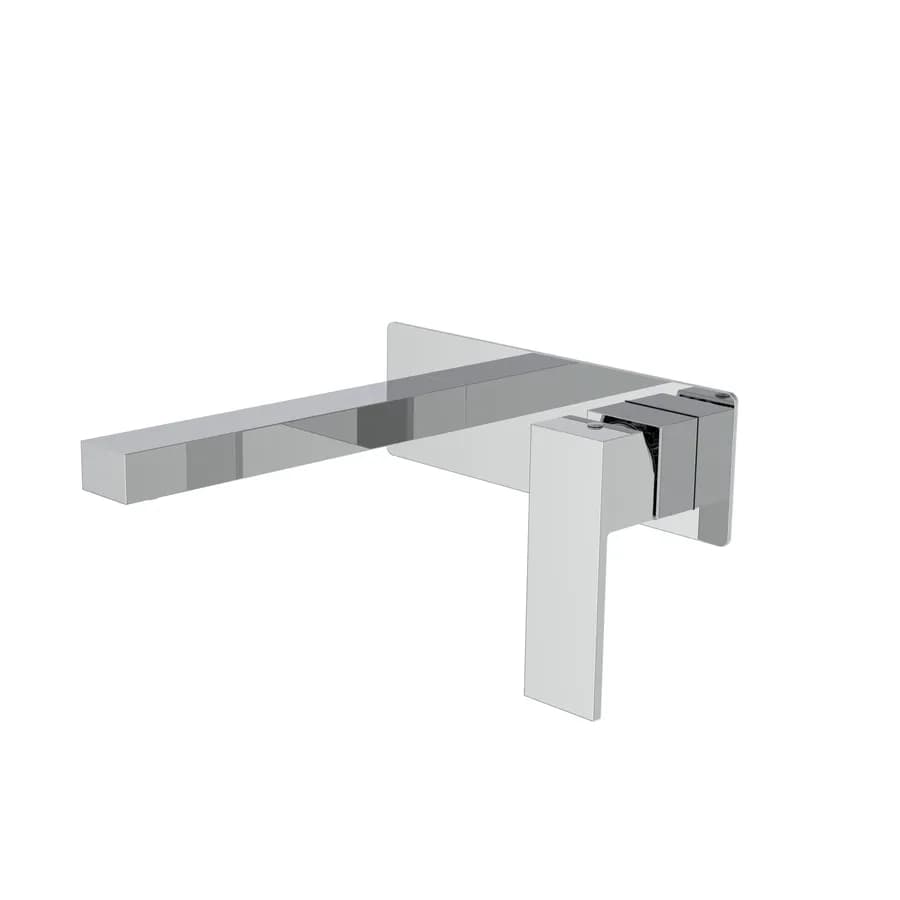 Miscelatore lavabo a muro con piastra cromo - Tiamat