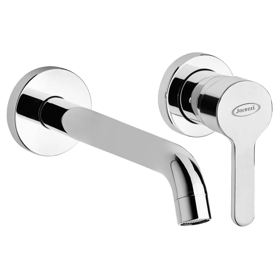 Miscelatore lavabo a muro con bocca 19 cm cromato di Jacuzzi - Flag