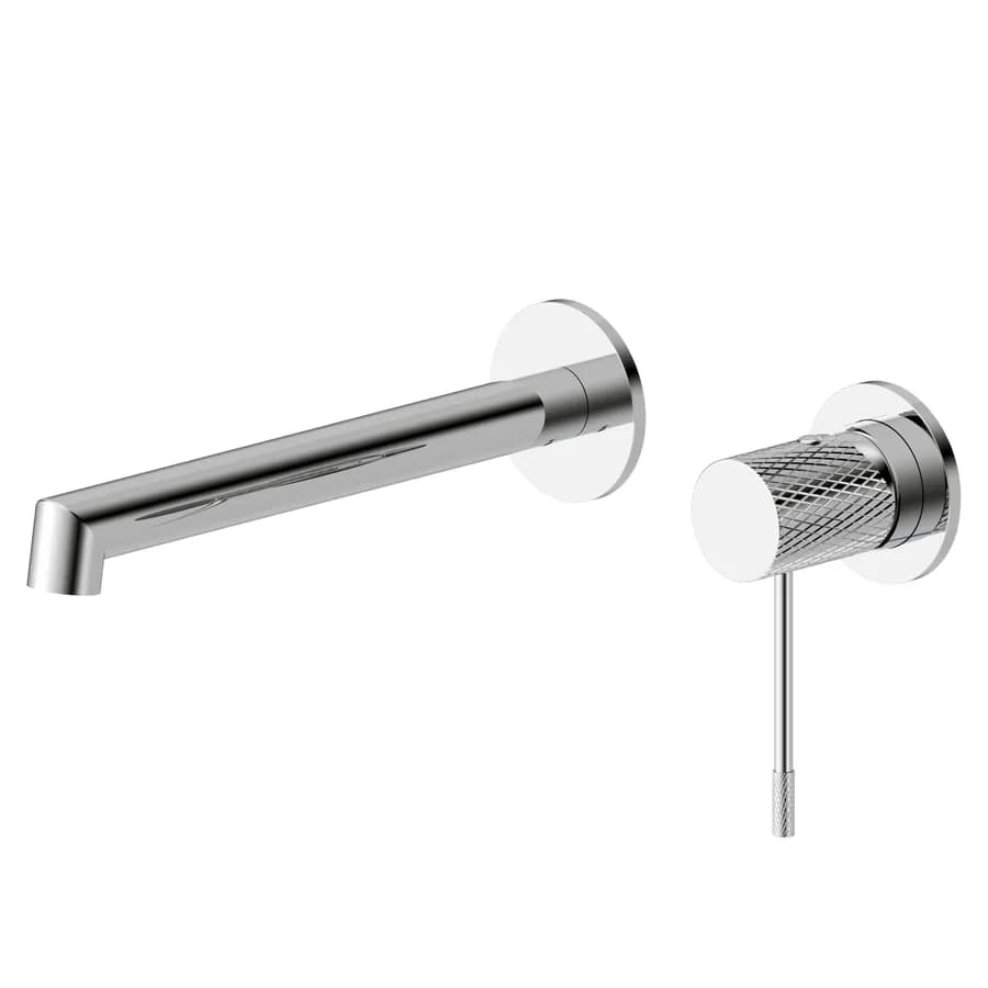 Miscelatore lavabo a muro in ottone cromo - Crystal