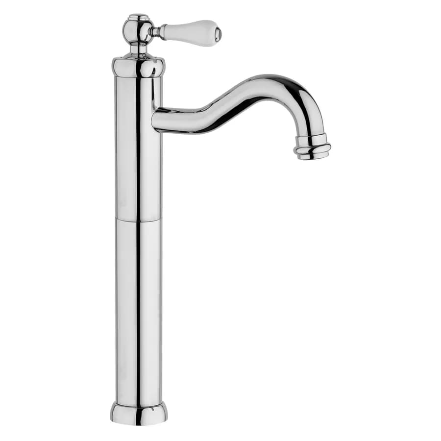Miscelatore lavabo alto cromo e bianco Brera di Jacuzzi - Rubinetteria