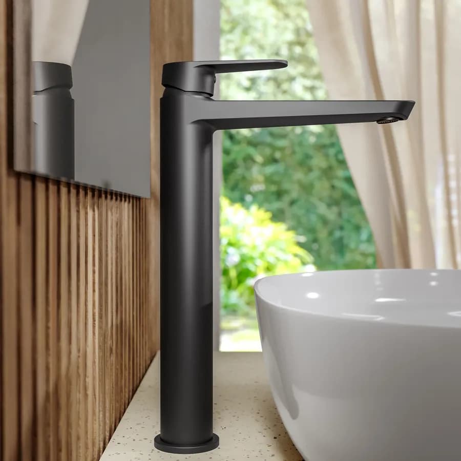 Miscelatore lavabo alto nero opaco – Lir