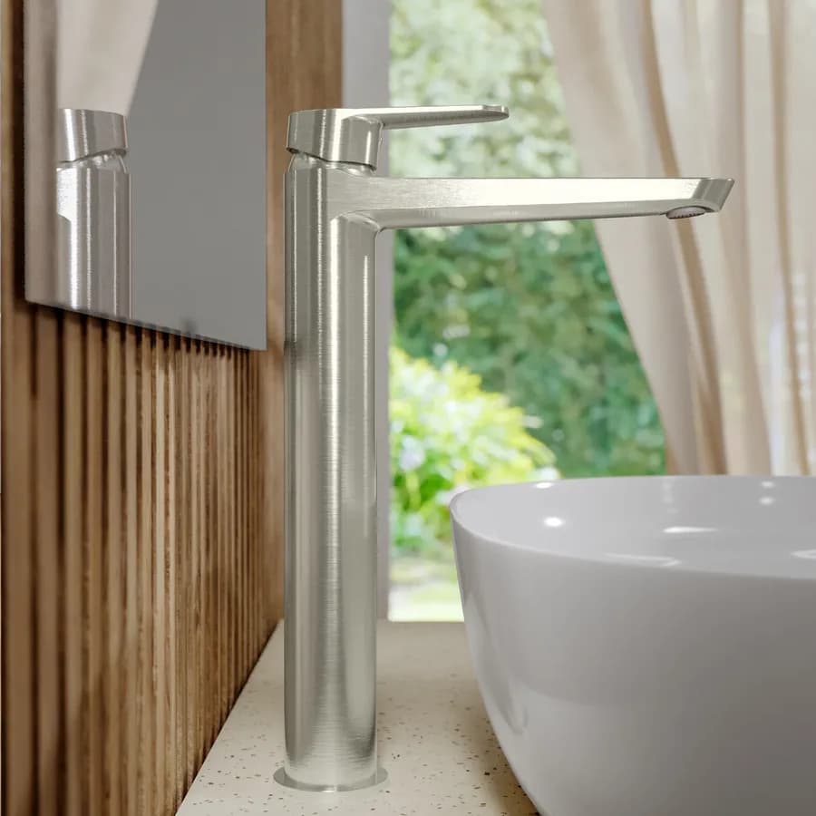 Miscelatore lavabo alto spazzolato – Lir