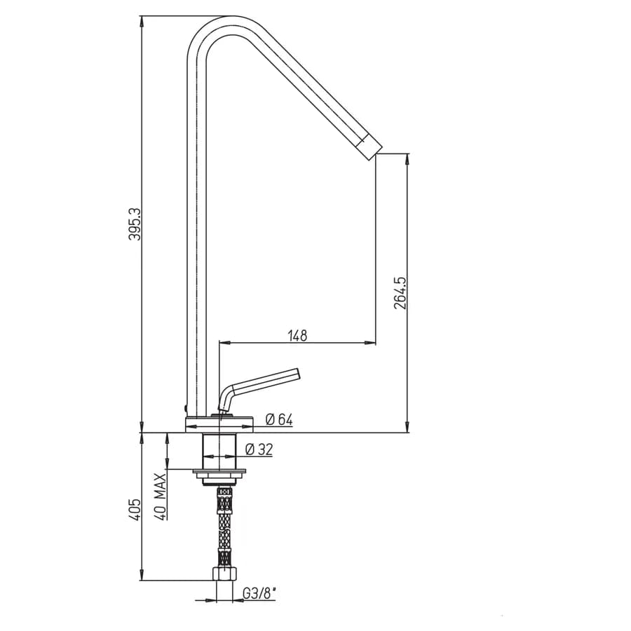 Miscelatore lavabo alto e bidet Jacuzzi - Rubinetteria serie Aquasoul per piletta click clack