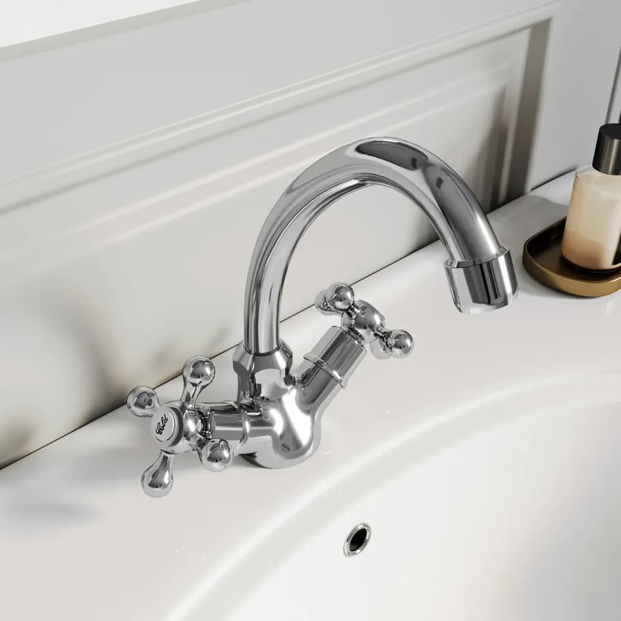 Miscelatore lavabo alto in ottone cromo - Niru