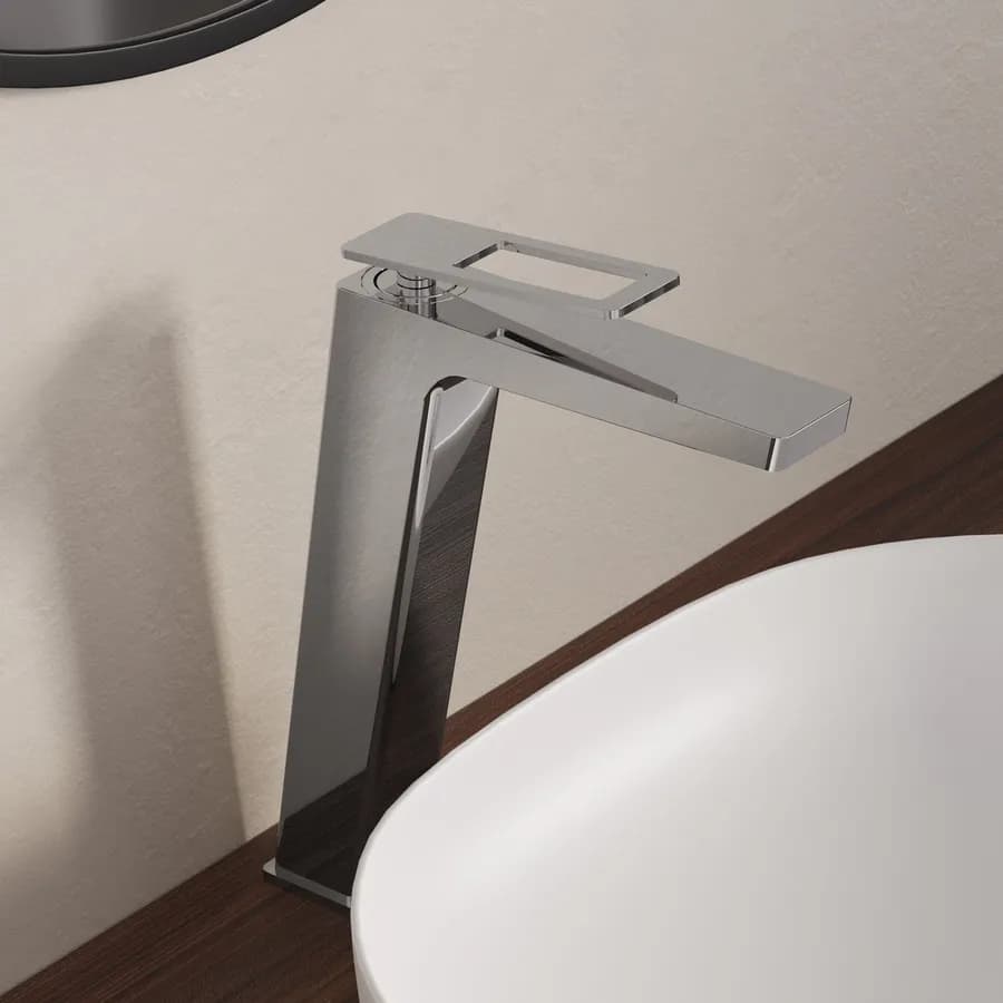 Miscelatore lavabo alto in ottone cromo - Thano