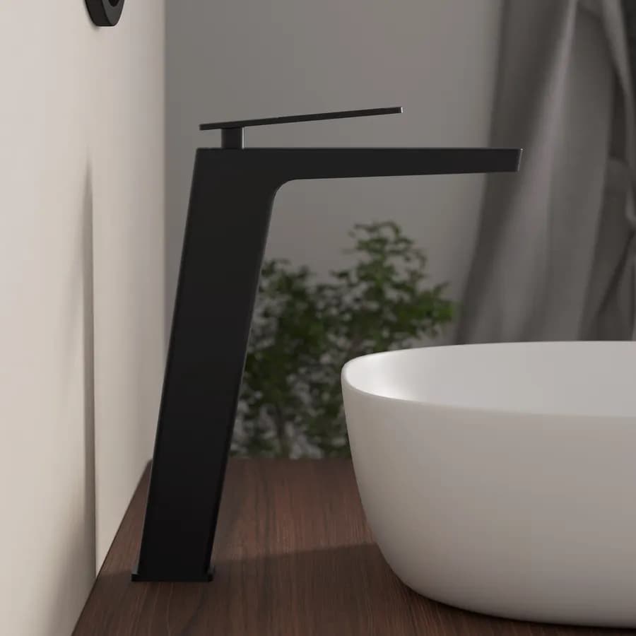 Miscelatore lavabo alto in ottone nero opaco - Thano