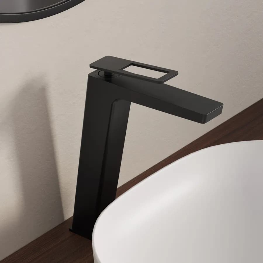 Miscelatore lavabo alto in ottone nero opaco - Thano