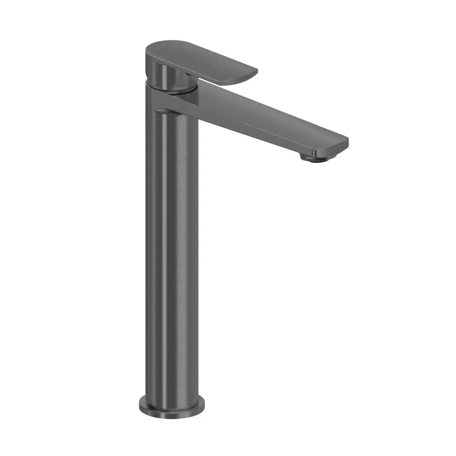 Miscelatore lavabo alto in ottone nero spazzolato anti-impronta - Fluid