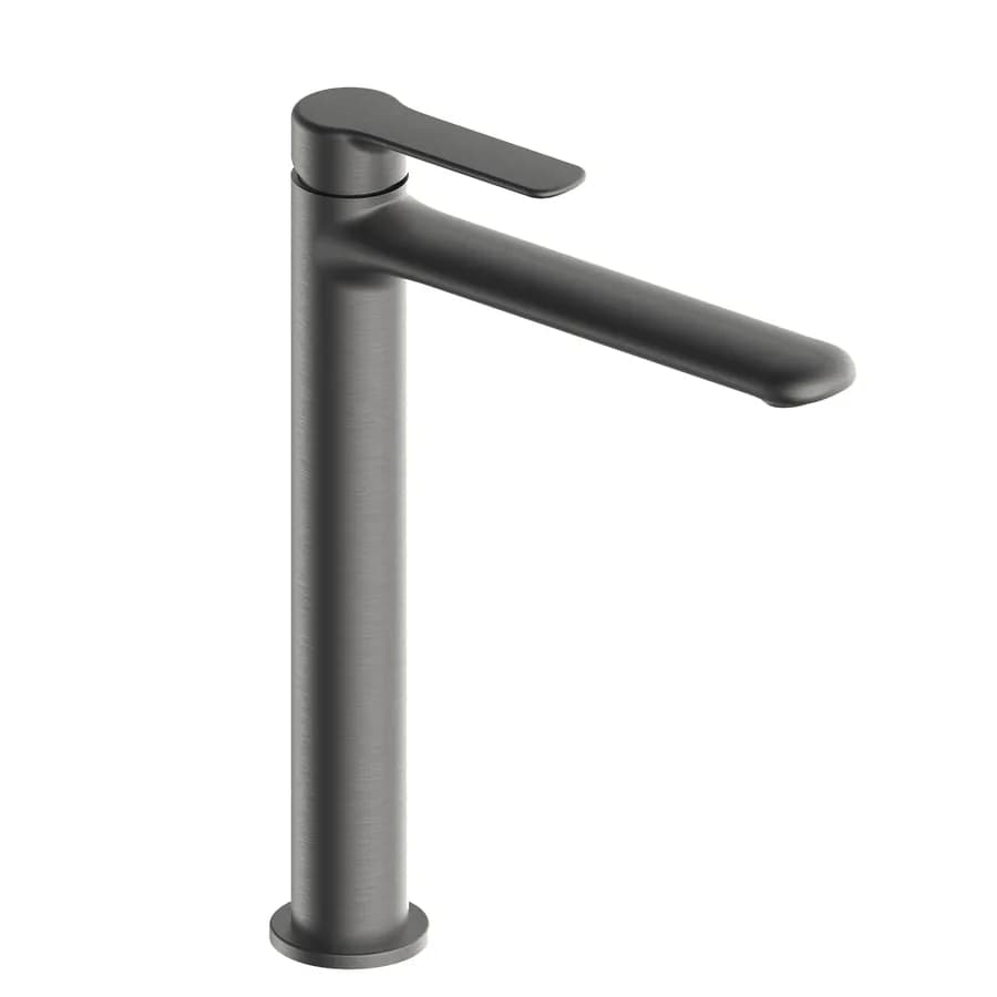 Miscelatore lavabo alto in ottone nero spazzolato - Tila