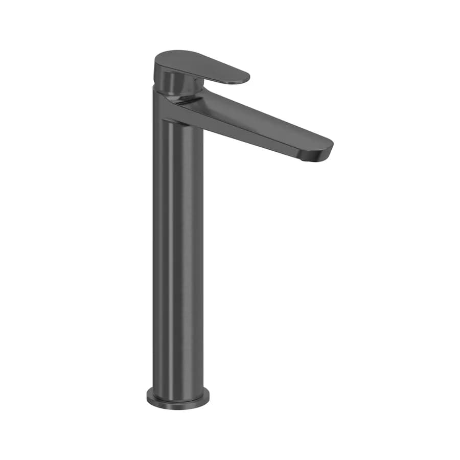 Miscelatore lavabo alto in ottone nero spazzolato anti-impronta - Lir
