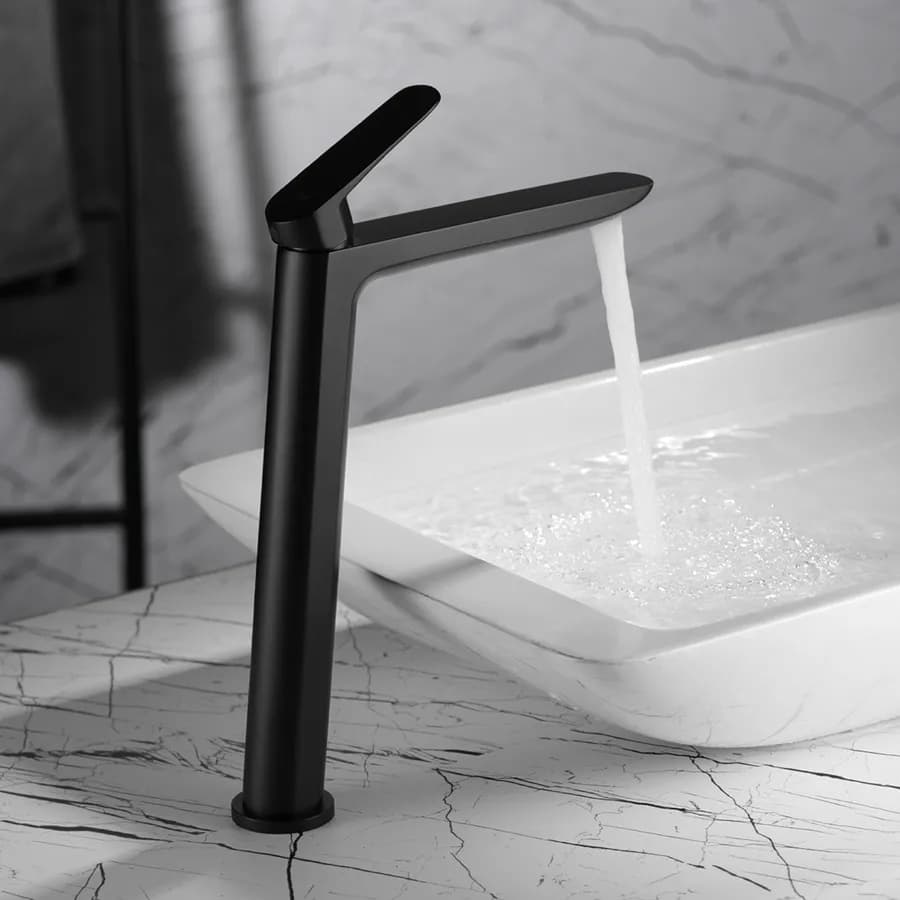 Miscelatore lavabo alto nero opaco - Bruges
