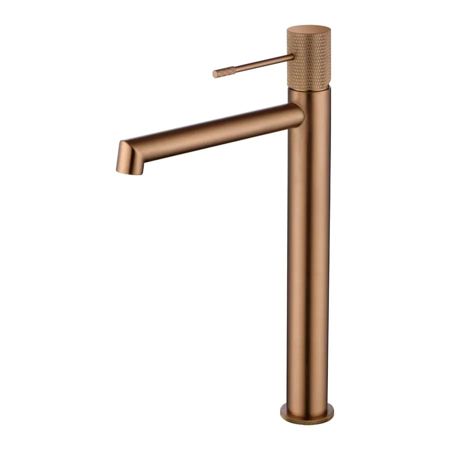 Miscelatore lavabo alto oro rosa spazzolato - Mariel